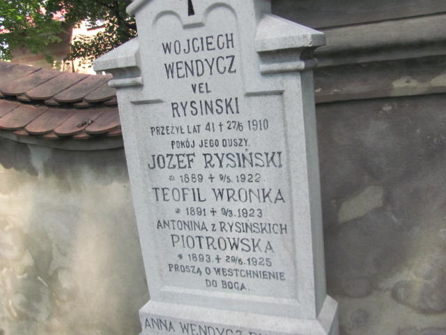 Wiktoria Rysińska 1904 Tarnów - Grobonet - Wyszukiwarka osób pochowanych