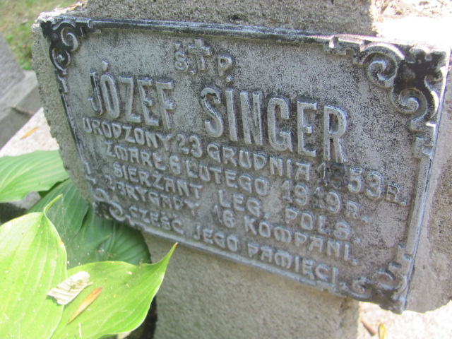 Józef Singer 1853 Tarnów - Grobonet - Wyszukiwarka osób pochowanych