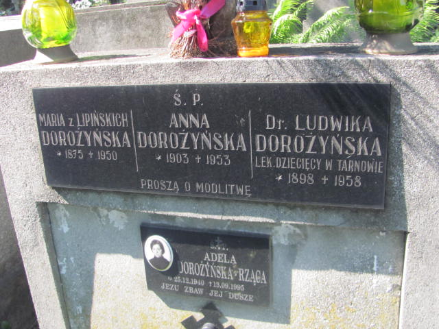 Adela Dorożyńska-Rząca 1940 Tarnów - Grobonet - Wyszukiwarka osób pochowanych