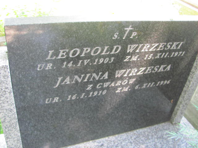 Leopold Wirzeski 1903 Tarnów - Grobonet - Wyszukiwarka osób pochowanych