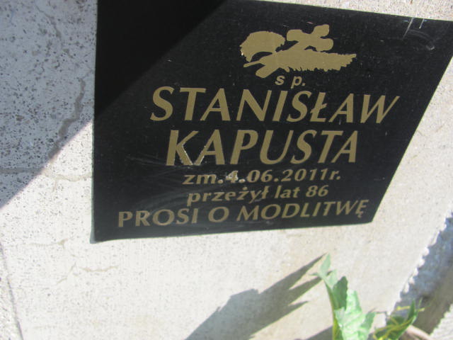 Stanisław Kapusta 1924 Tarnów - Grobonet - Wyszukiwarka osób pochowanych