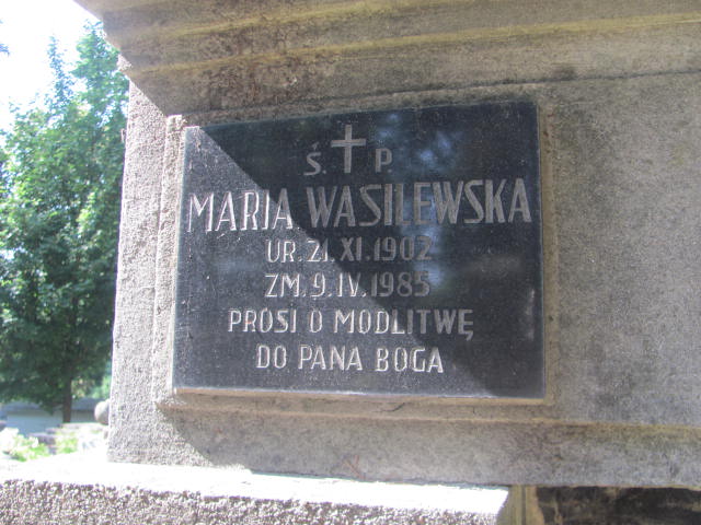 Maria Wasilewska 1902 Tarnów - Grobonet - Wyszukiwarka osób pochowanych