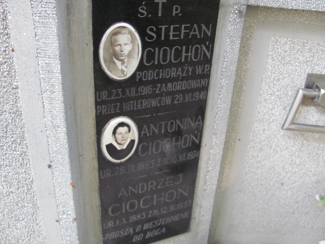 Stefan Ciochoń 1916 Tarnów - Grobonet - Wyszukiwarka osób pochowanych