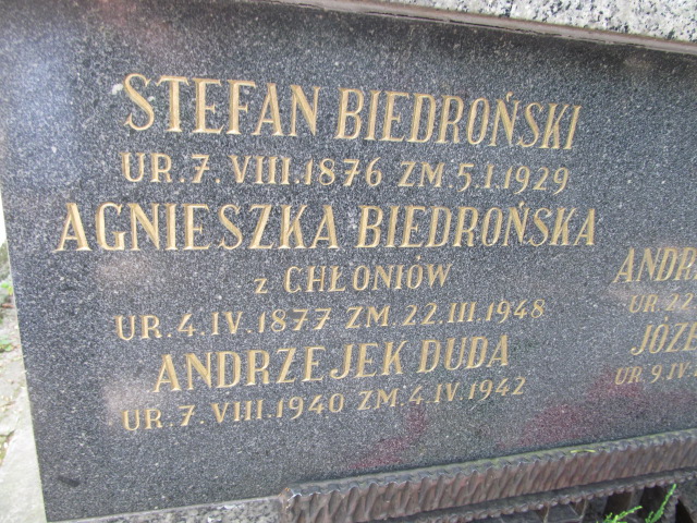Agnieszka Biedrońska 1877 Tarnów - Grobonet - Wyszukiwarka osób pochowanych