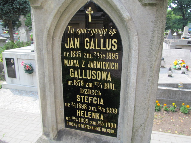 Jan Gallus 1834 Tarnów - Grobonet - Wyszukiwarka osób pochowanych