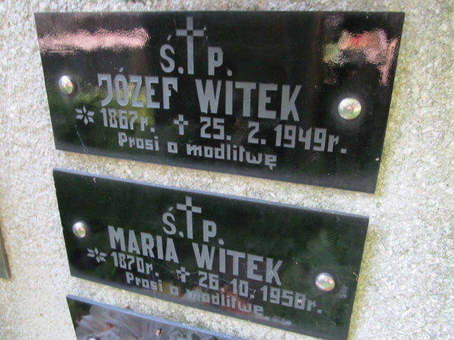 Maria Witek 1869 Tarnów - Grobonet - Wyszukiwarka osób pochowanych