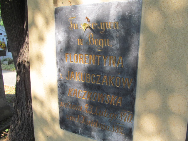 Florentyna Kaczkowska 1840 Tarnów - Grobonet - Wyszukiwarka osób pochowanych