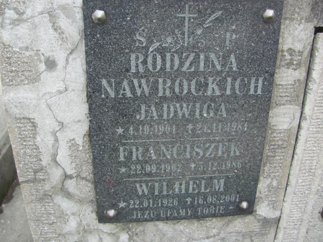 Jadwiga Nawrocka 1901 Tarnów - Grobonet - Wyszukiwarka osób pochowanych