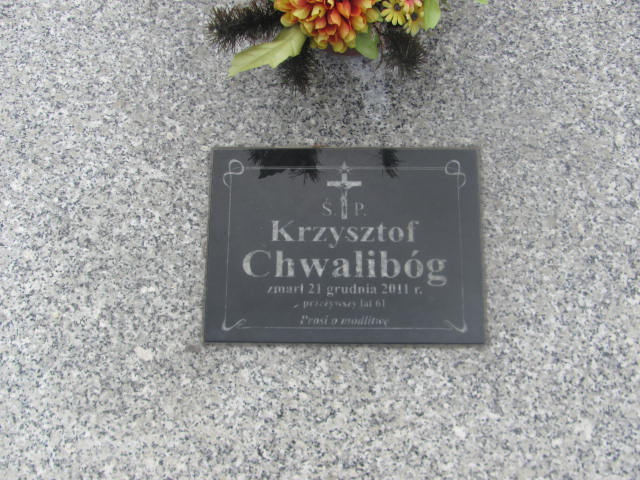 Krzysztof Chwalibóg 1950 Tarnów - Grobonet - Wyszukiwarka osób pochowanych