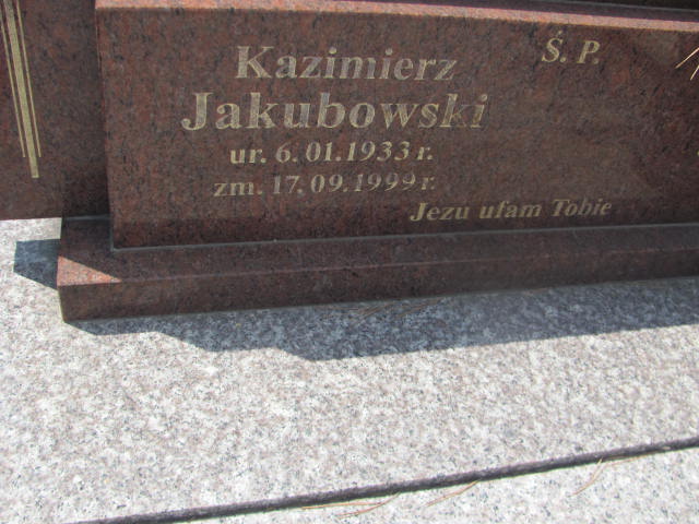 Kazimierz Jakubowski 1933 Tarnów - Grobonet - Wyszukiwarka osób pochowanych