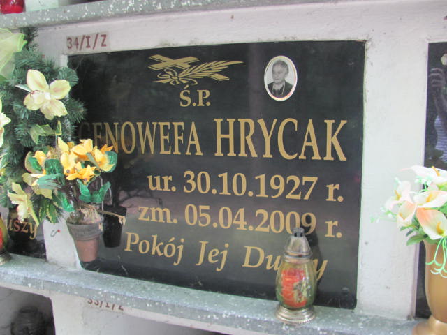Genowefa Hrycak 1927 Tarnów - Grobonet - Wyszukiwarka osób pochowanych