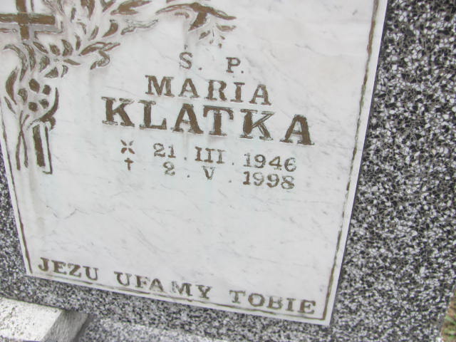 Marian Klatka  1944 Tarnów - Grobonet - Wyszukiwarka osób pochowanych