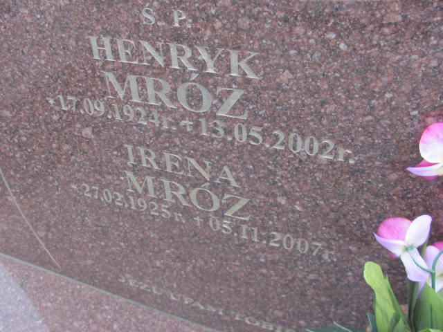 Henryk Mróz  1924 Tarnów - Grobonet - Wyszukiwarka osób pochowanych