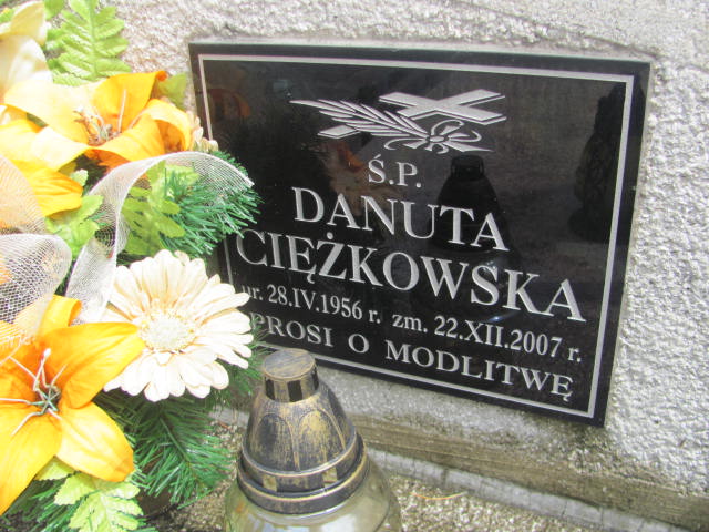 Danuta Ciężkowska 1956 Tarnów - Grobonet - Wyszukiwarka osób pochowanych