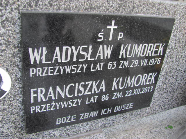 Franciszka Kumorek 1927 Tarnów - Grobonet - Wyszukiwarka osób pochowanych