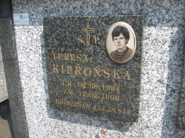 Wojciech Kieroński 1972 Tarnów - Grobonet - Wyszukiwarka osób pochowanych