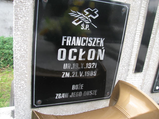 Franciszek Ocłoń 1921 Tarnów - Grobonet - Wyszukiwarka osób pochowanych
