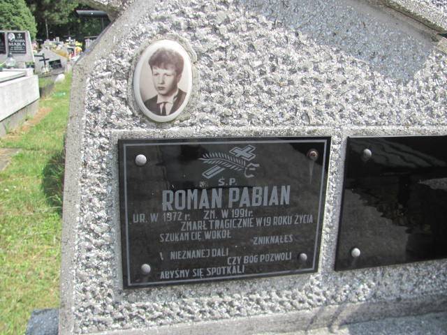 Jan Pabian 1936 Tarnów - Grobonet - Wyszukiwarka osób pochowanych