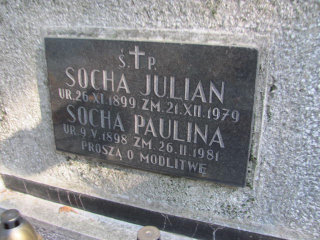 Julian Socha 1899 Tarnów - Grobonet - Wyszukiwarka osób pochowanych