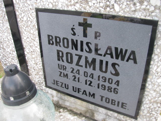 Bronisława Rozmus 1904 Tarnów - Grobonet - Wyszukiwarka osób pochowanych