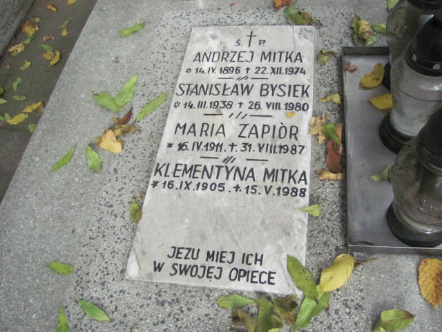 Andrzej Mitka 1896 Tarnów - Grobonet - Wyszukiwarka osób pochowanych