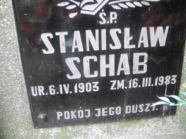 Stanisław Schab 1903 Tarnów - Grobonet - Wyszukiwarka osób pochowanych