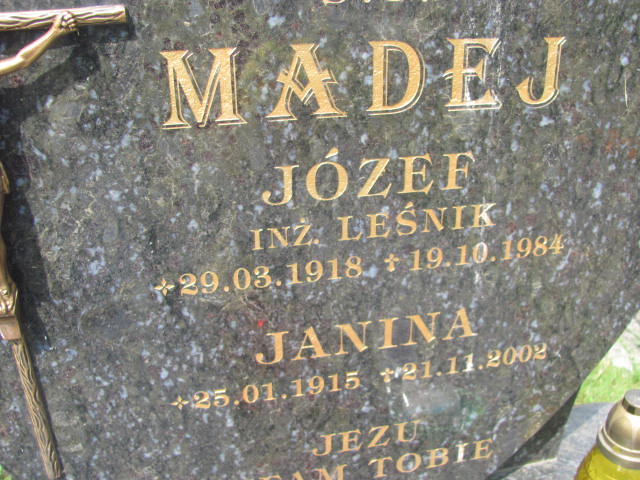 Janina Madej 1915 Tarnów - Grobonet - Wyszukiwarka osób pochowanych