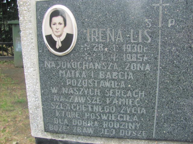Irena Lis  1930 Tarnów - Grobonet - Wyszukiwarka osób pochowanych