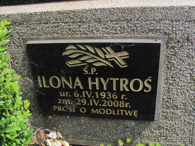 Ilona Hytroś 1936 Tarnów - Grobonet - Wyszukiwarka osób pochowanych
