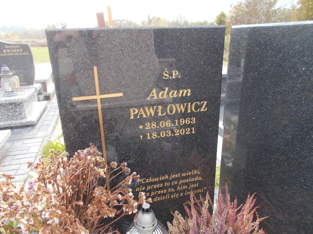 Adam Pawłowicz 1963 Tarnów - Grobonet - Wyszukiwarka osób pochowanych