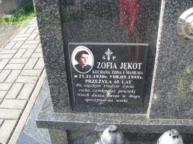 Zofia Jękot 1930 Tarnów - Grobonet - Wyszukiwarka osób pochowanych