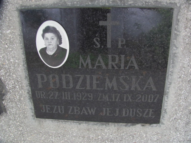 Maria Podziemska  1929 Tarnów - Grobonet - Wyszukiwarka osób pochowanych