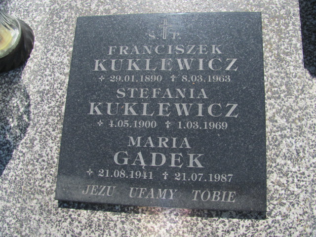 Franciszek Kuklewicz 1890 Tarnów - Grobonet - Wyszukiwarka osób pochowanych