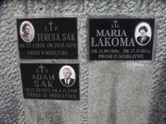 Adam Sak 1922 Tarnów - Grobonet - Wyszukiwarka osób pochowanych