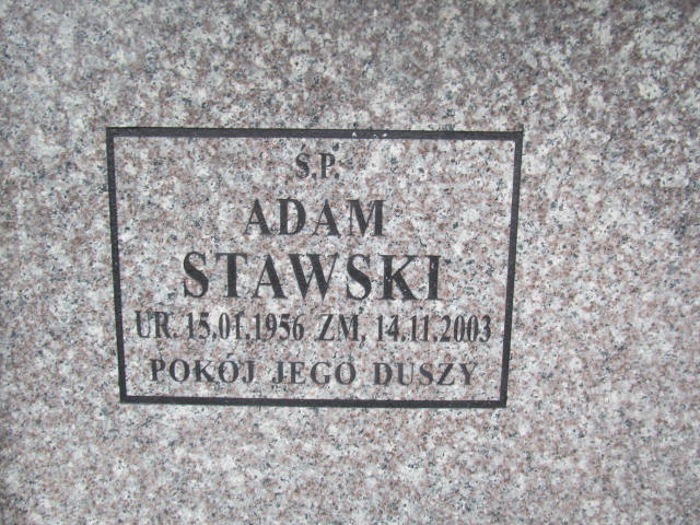 Adam Stawski 1956 Tarnów - Grobonet - Wyszukiwarka osób pochowanych