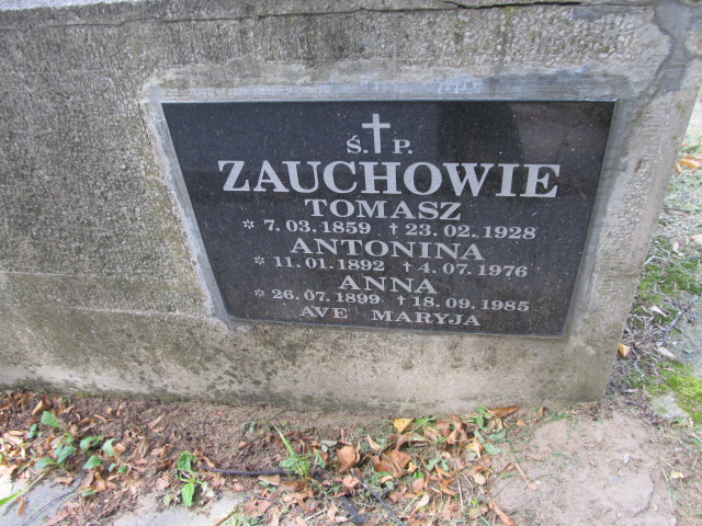 Tomasz Zaucha  1859 Tarnów - Grobonet - Wyszukiwarka osób pochowanych