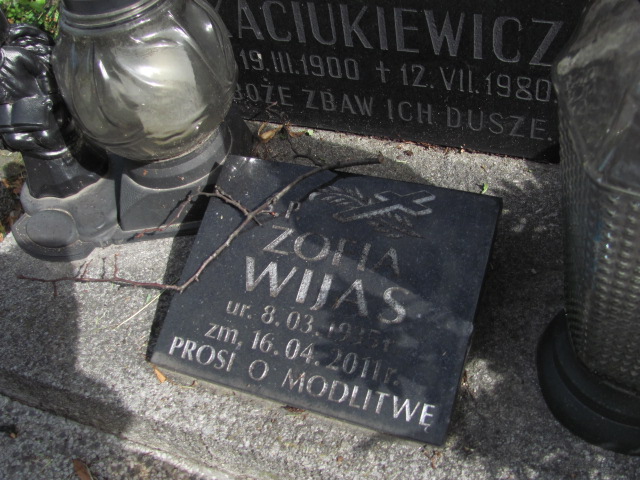 Zofia Wijas  1935 Tarnów - Grobonet - Wyszukiwarka osób pochowanych