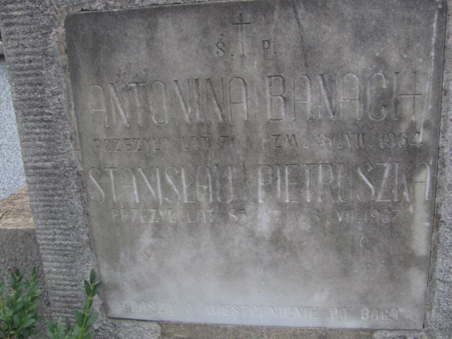 Antonina Banach  Tarnów - Grobonet - Wyszukiwarka osób pochowanych