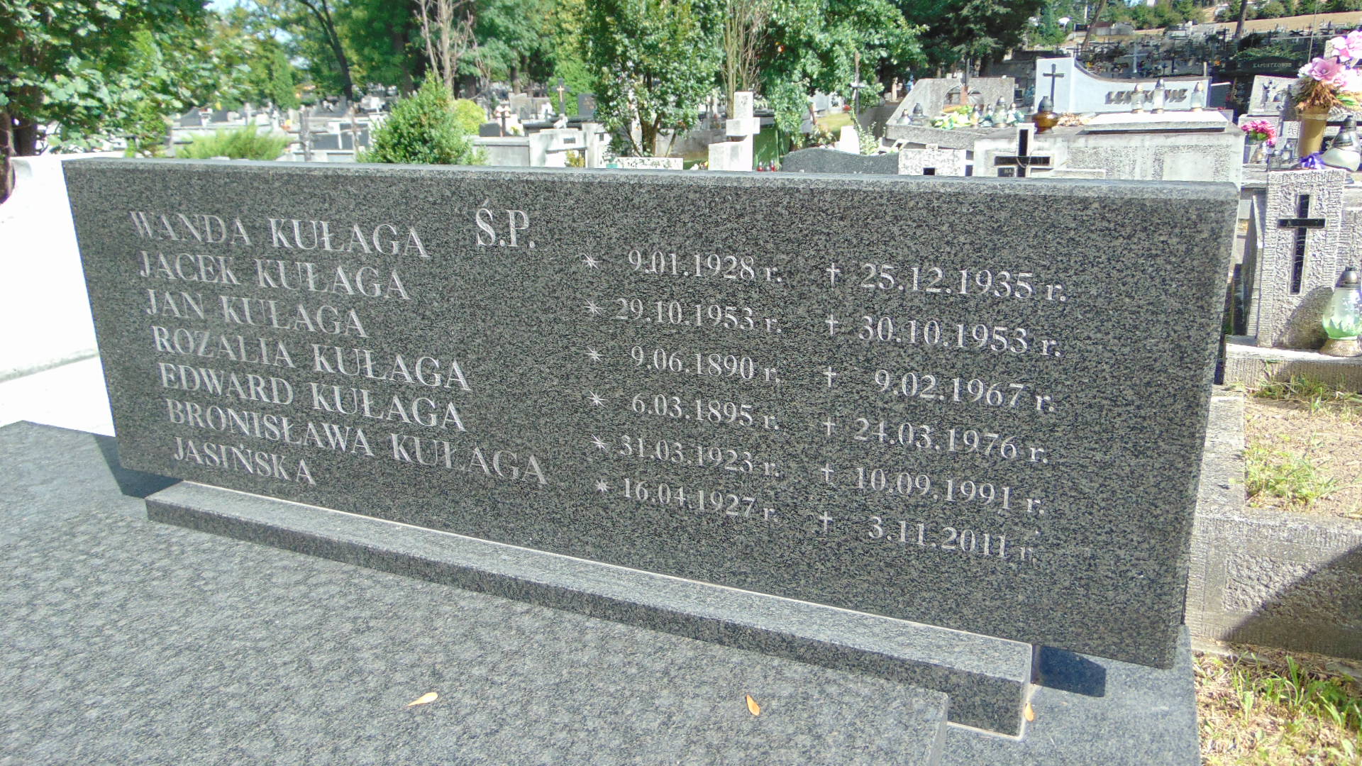 Bronisława Jasińska 1927 Tarnów - Grobonet - Wyszukiwarka osób pochowanych