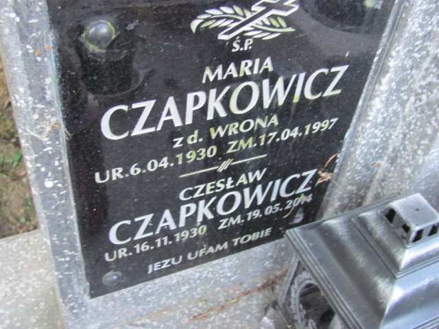 Maria Czapkowicz 1930 Tarnów - Grobonet - Wyszukiwarka osób pochowanych