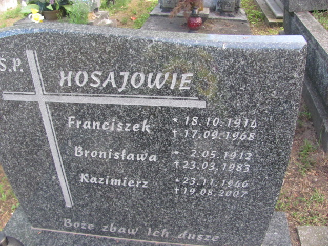 Franciszek Hosaj 1914 Tarnów - Grobonet - Wyszukiwarka osób pochowanych