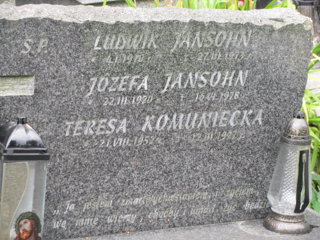 Józefa Jansohn 1920 Tarnów - Grobonet - Wyszukiwarka osób pochowanych