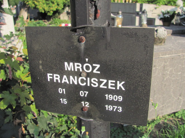 Franciszek Mróz 1909 Tarnów - Grobonet - Wyszukiwarka osób pochowanych