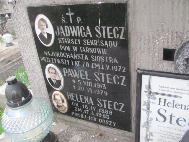 Helena Stecz 1898 Tarnów - Grobonet - Wyszukiwarka osób pochowanych