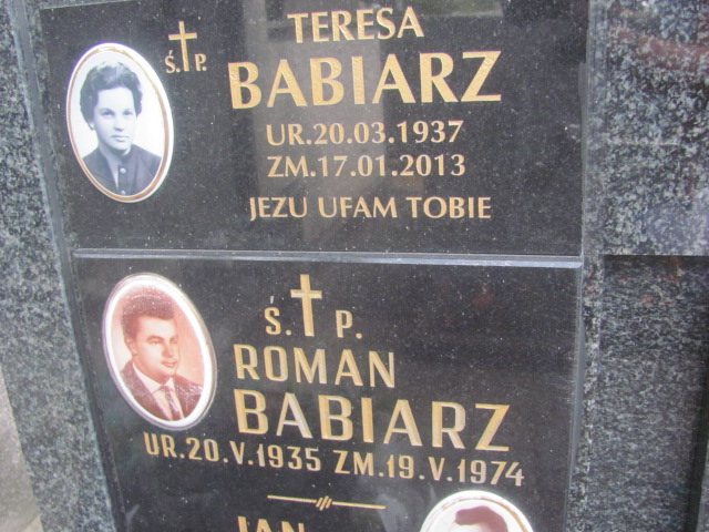 Teresa Babiarz 1937 Tarnów - Grobonet - Wyszukiwarka osób pochowanych